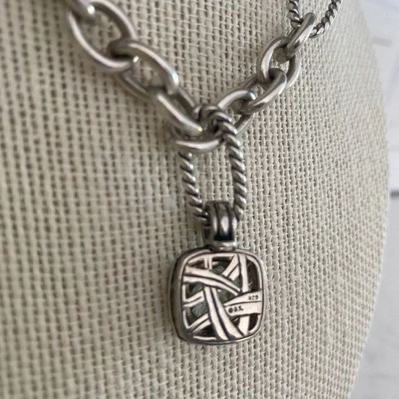 David Yurman Albion Prasiolite and Diamonds Enhancer - Picture 9 of 13